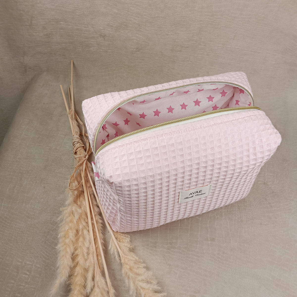 Trousse de toilette "rose poudré"