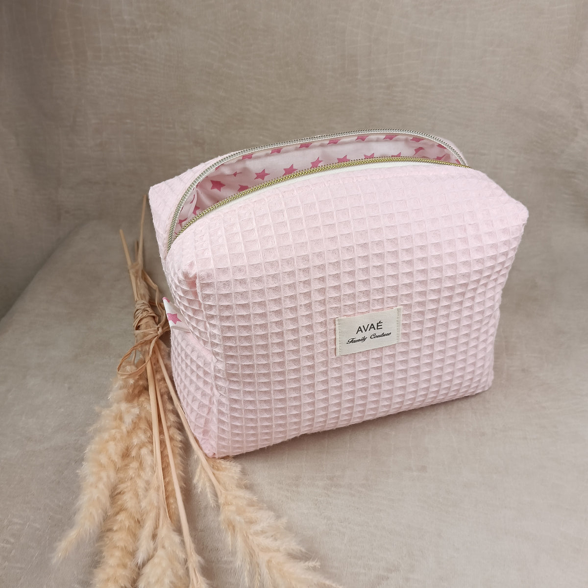 Trousse de toilette "rose poudré"